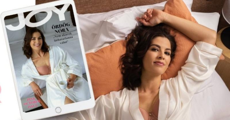 Ördög Nóra a JOY magazin első digitális címlapján tündököl, kiemelve a mellrákellenes hónap fontosságát.